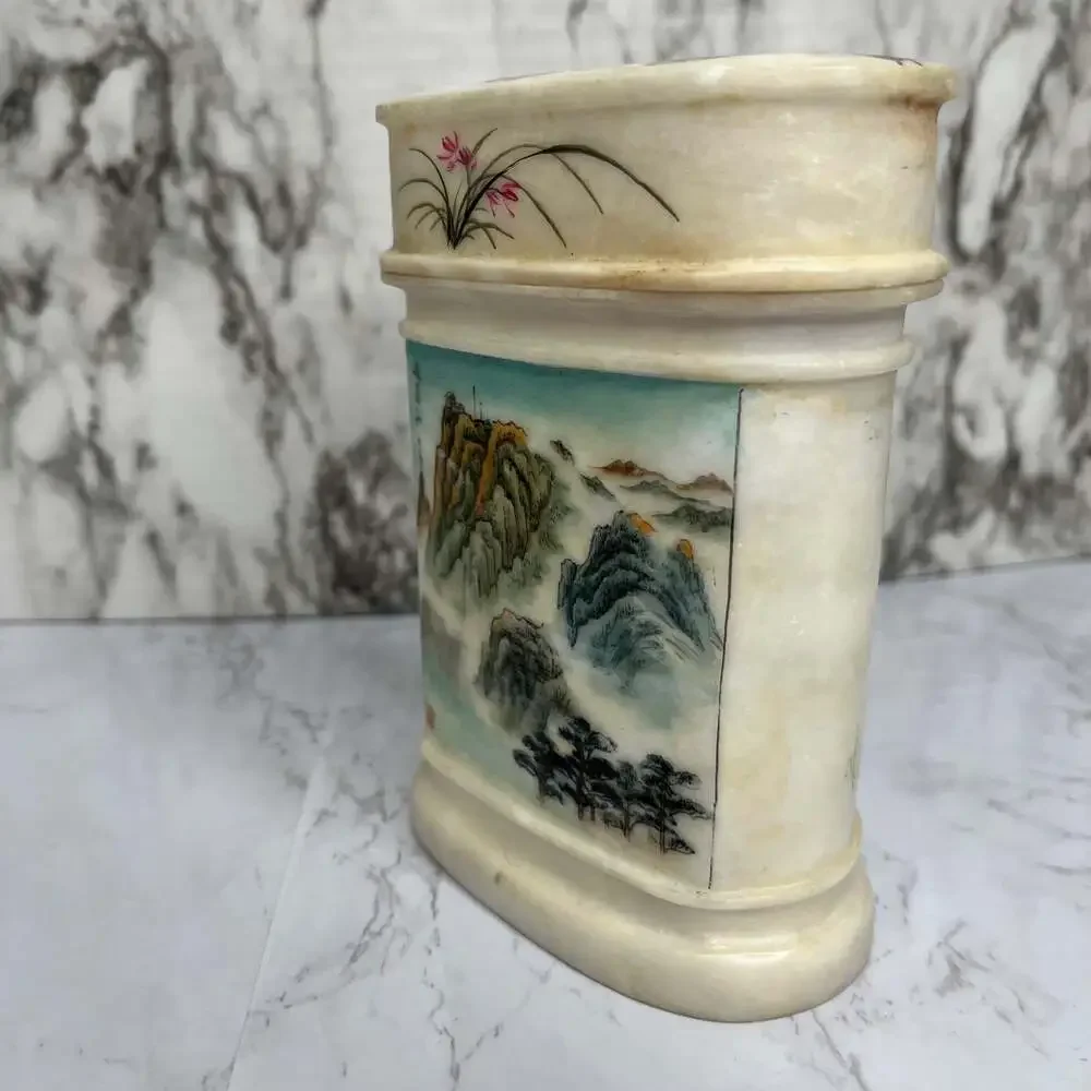 Vintage Asian Stone Bathroom Container
